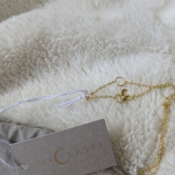 LILI CLASPE Gold Plated Moon and Star Lariat Layering Necklace NEW - Picture 5 of 8